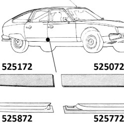 Citroën CX, UNTERTÜRBLECH HINTEN RECHTS, 