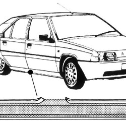 Citroën BX, EINSTIEGBLECH RECHTS, 