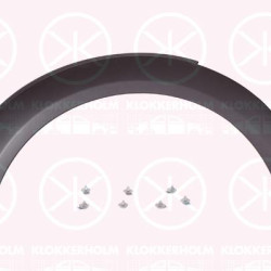 Flaring, wing, Plastic, Left Front, black, 51772757209 (BMW), 51777349421 (BMW)