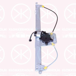 Window Regulator, with electric motor, Electric, Right Front, Number of pins: 2, 6000617946 (FIAT), 807207538R (RENAULT), 93867657 (OPEL)