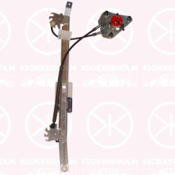 Window Regulator, 4-dr, without electric motor, Electric, Left Rear, 5P0839461A (SEAT)