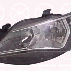 Headlight, Right, Illuminance [lx]: 17.5, H7/H7, Housing Colour: chrome, with motor for headlamp levelling, Valeo, 6J1941006F (SEAT), 6J1941006H (SEAT), 6J1941006K (SEAT), 6J1941006N (SEAT)