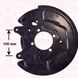 Splash Guard, brake disc, Rear Axle Right, for brake disc diameter [mm]: 269, Bore Distance [mm]: 100, 4650332020 (TOYOTA), 46503-32020 (TOYOTA)