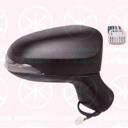 Exterior Mirror, Right, Electronically foldable, for electric mirror adjustment, Number of pins: 9, with indicator, Heatable, w/primer, 8791005440 (TOYOTA)
