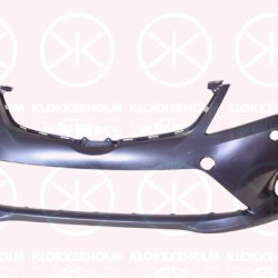 Bumper, Front, Smooth, black, with hole(s) for washer nozzle, 5211905920 (TOYOTA)