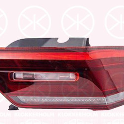 Tail Light Assembly, Right, Outer section, Light Function: with dynamic indicator light, LED, with bulb holder, 10A945208C (VW), 10A945208C (VAG), 10A945208C (AUDI), 10A945208D (VW), 10A945208D (VAG), 10A945208D (AUDI)