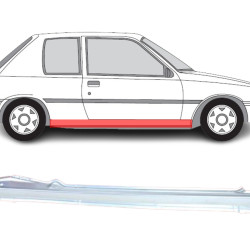 Peugeot 205 (83-) Door sill (2dr., R), slenksčiai, Peugeot 205 Slenkstis, 7010 54 (PEUGEOT), slenksčiai