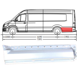 VW Crafter/MAN TGE (16-) Skarda už galinio rato (extra ilgo, kairė), VW Crafter/MAN TGE (16-) Skarda už galinio rato, 7C3 809 429 (VW), 7C3809429 (VW)