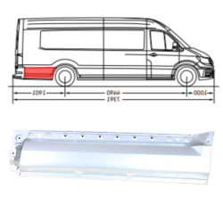 VW Crafter/MAN TGE (16-) Skarda už galinio rato (extra ilgo, dešinė), VW Crafter/MAN TGE (16-) Skarda už galinio rato, 7C3 809 430 (VW), 7C3809430 (VW)