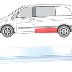 MB Vito/Viano (03-/10-) Šono dalis (trumpo, kairė), 504041-4, 3080107, 5901532963410, MB Viano šono skarda, MB Vito šono dalis, MB Viano šono skarda