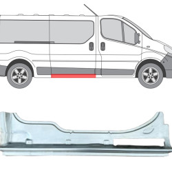 Trafic/Vivaro/Prima (01-) Schwelle unter Folie. die Tür, 602642-2, 5901532560596, Nissan Primastar slankiojančių durų slenkstis, Opel Vivaro slenkstis po slankiojančiomis durimis, Renault trafic slenkstis