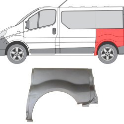Trafic/Vivaro/Prima (01-) Kotflügel hinten (kurz, links), Opel Vivaro, Renault Trafic, 602683-2, 5901532578522, Nissan Primastar galinis sparnas, Opel Vivaro