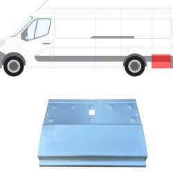 Master/Movano (10-) Tin behind the rear wheel (extra long, left=right), 