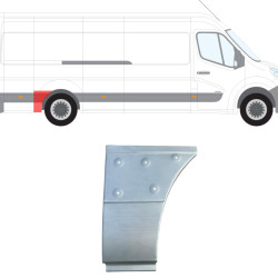 Master/Movano (10-) Blech hinter dem Hinterrad (extra lang, rechts), 60N18496, 60N18496