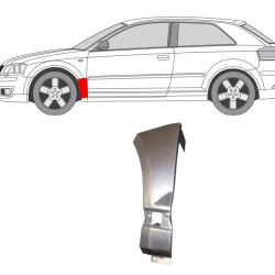 Audi A3 (03-) Priekinio sparno apačia (kairė), 13310171, Audi A3 2003 Priekinio sparno apačia, Audi A3 2003 Priekinio sparno apačia, 13310171