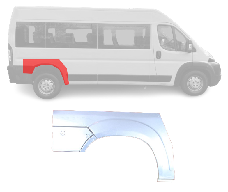 Ducato/Jumper/Boxer (06-) Galinė arka (dešinė), Citroen Jumper, Fiat Ducato šono skarda, 577084-4, Citroen Jumper, Fiat Ducato šono skarda