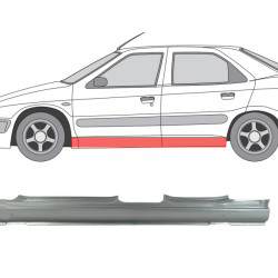 Citroen Xsara (97-) Slenkstis (5D, kairė), slenksčiai, 7009 E1, 232641-1, 5901532035803, Citroen Xsara slenkstis, slenksčiai, 7009 E1, 232641-1, 5901532035803, Citroen Xsara slenkstis