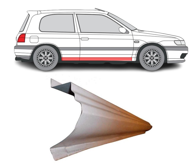 Nissan Sunny (90-) Slenkstis (dešinė), slenksčiai, Nissan Sunny Slenkstis, 273042-1, 5901532049565, slenksčiai