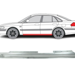 Mazda 626 (97-) lävi (4D, vasak), slenksčiai, 451741-1, 926041, 2752107, 5901532111545, GEY171271, Mazda 626 slenkstis, slenksčiai, Mazda 626 slenkstis