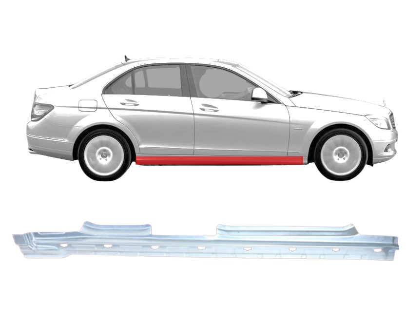 MB W204 (07-) Slenkstis (4/5D, dešinė), slenksčiai, MB W204 Slenkstis, 204 637 3835, 507042-1, 5903107084278, A 204 637 3835, slenksčiai