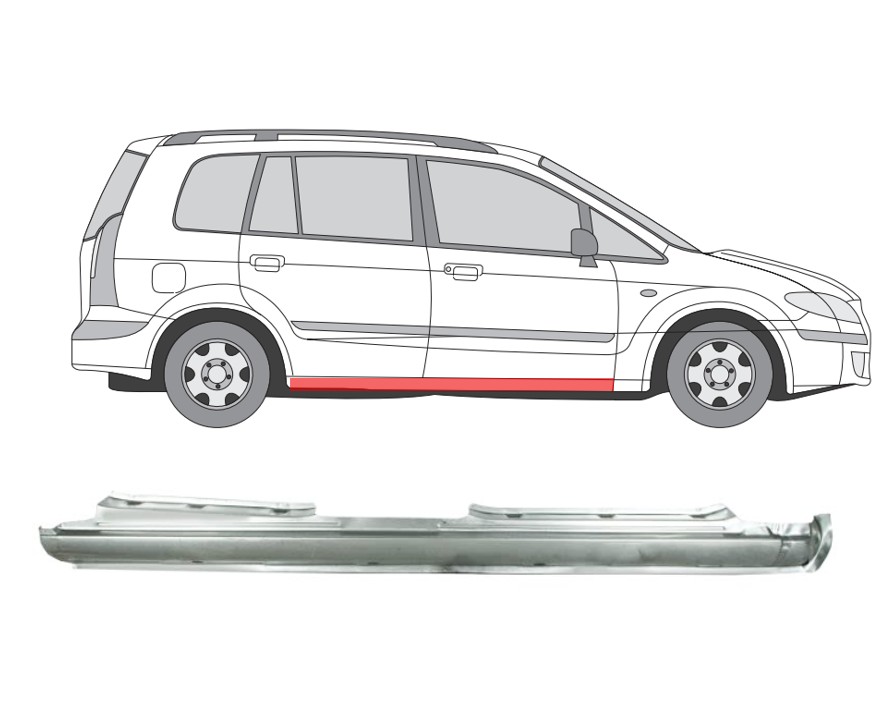 Mazda Premacy (99-) Slenkstis (dešinė), Mazda Premacy slenkstis, 455542