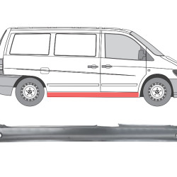 MB Vito (96-) Door sill (R), slenksčiai, MB Vito slenkstis, 501242-2, 3078102, 5901532118971, slenksčiai, MB Vito slenkstis, 501242-2, 3078102, 5901532118971