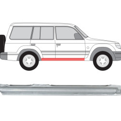 Pajero/Montero (91-) Door sill (5dr., R), Mitsubishi Pajero 1991- 1999/Montero 1991- 1995 Slenkstis, 527242-2, 5901532914580