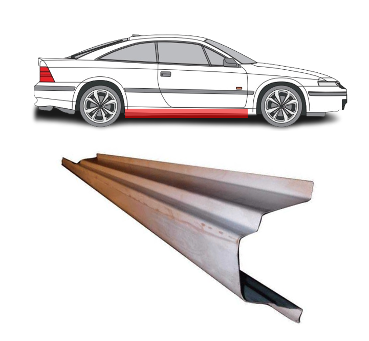 Opel Calibra A (89-) Slenkstis (dešinė), 52326, 6, 15114, 70406, 72268, 72269