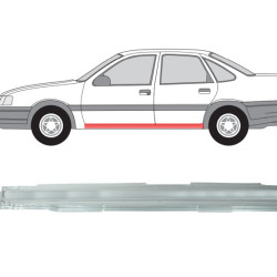 Opel Vectra (88-) Door sill (4-dr, L), slenksčiai, 551441, 5901532140583, Opel Vectra slenkstis, slenksčiai