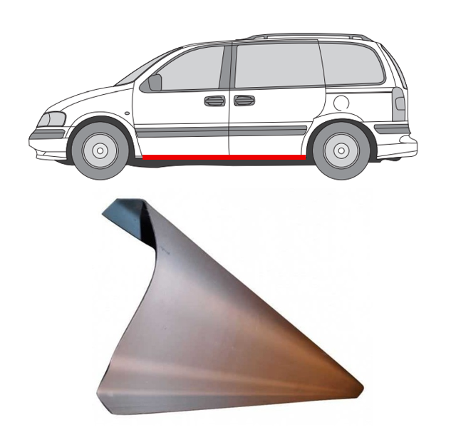 Opel Sintra (96-) Slenkstis (D=K), slenksčiai, 558141-2, 5901532310764, Opel Sintra slenkstis, slenksčiai