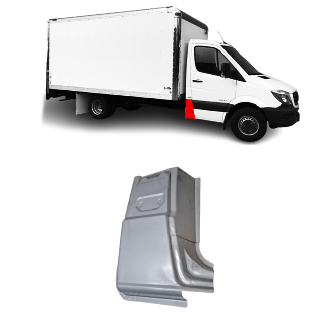 Sprinter/Crafter (06-) Galinis stulpelis-kampas (kairė), 130823, 130824, 130825, 130826