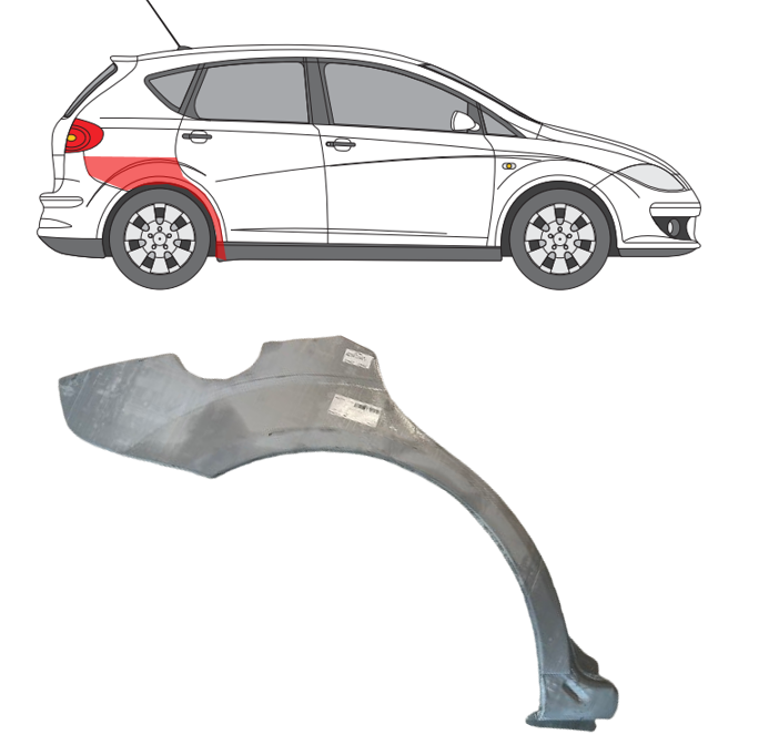 Seat Altea/Toledo (04-) Galinė arka (dešinė), 