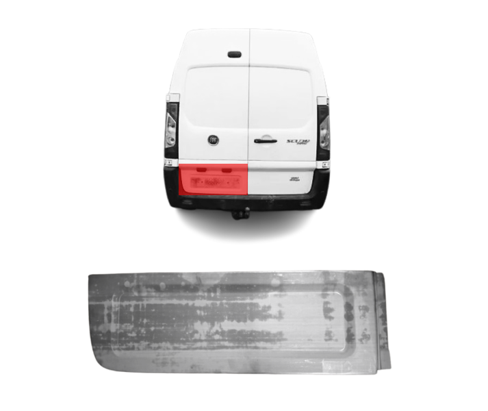 Fiat Scudo (07-) Galinių durų skarda (kairė), 