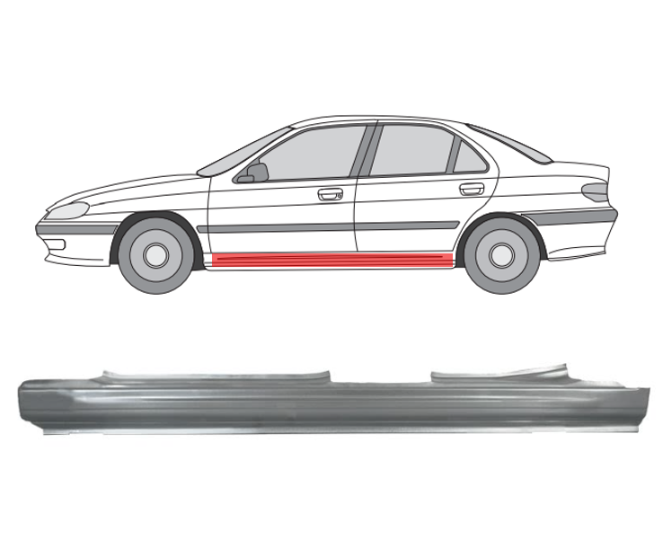 Peugeot 406 (95-) Slenkstis (kairė), slenksčiai, 7009 91, 7010 96, 574642, 5901532160314, peugeot 406 slenkstis, slenksčiai, 7009 91, peugeot 406 slenkstis, 7010 96, 574642, 5901532160314