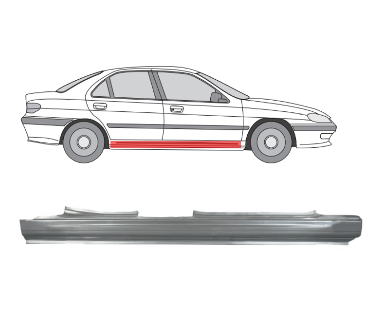 Peugeot 406 (95-) Slenkstis (dešinė), slenksčiai, 7009 91, peugeot 406 slenkstis, 574641, 4047104, 5901532160321, slenksčiai, 7009 91, peugeot 406 slenkstis, 574641, 4047104, 5901532160321