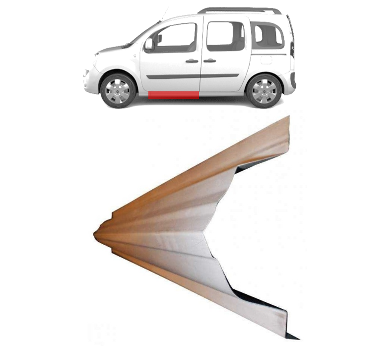 Renault Kangoo (08-) Priek. durų slenkstis (K=D), 606241-2, 5901532601657, Renault Kangoo priekinių durų slenkstis