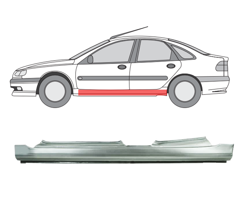 Renault Laguna (94-) Slenkstis (4D, kairė), slenksčiai, 603241, renault laguna slenkstis, slenksčiai
