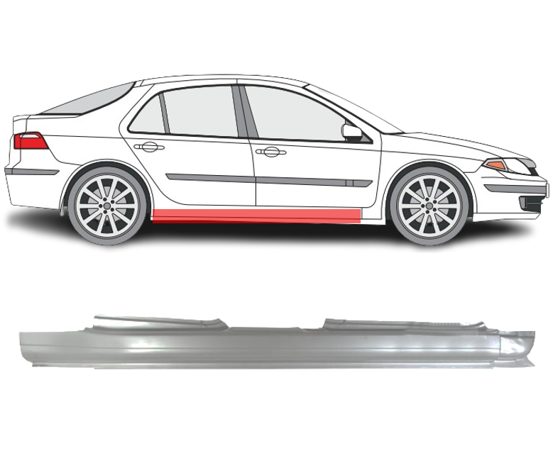 Renault Laguna (01-) Slenkstis (dešinė), slenkstis, 603742, 5901532566727, renault laguna slenksciai, slenkstis, 603742, 5901532566727, renault laguna slenksciai