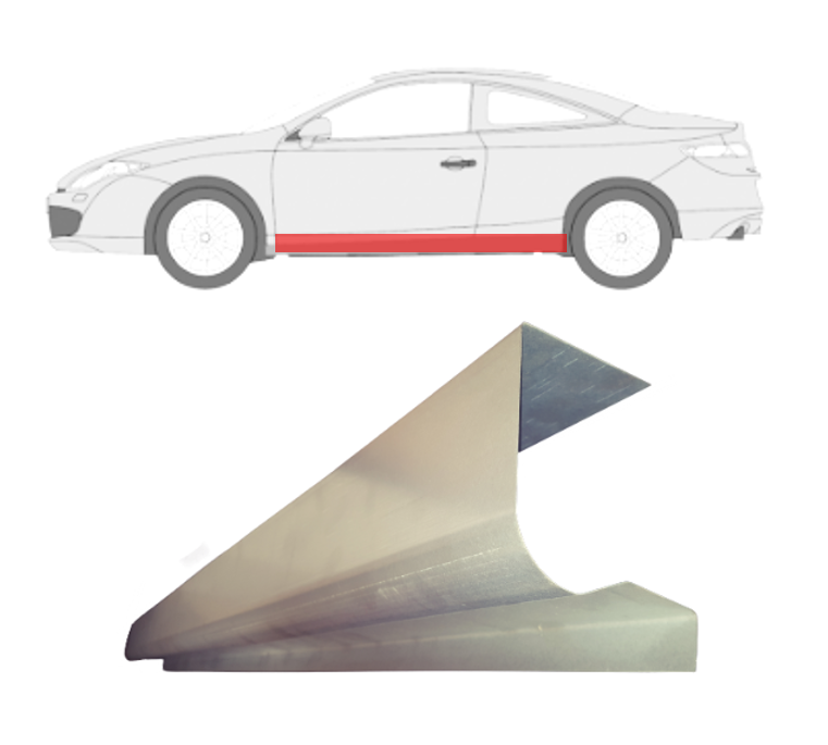 Renault Laguna (07-) Slenkstis (COUPE, kairė/dešinė), 603941-3, Renault Laguna COUPE (2007- 2015) Slenkstis (kairė/dešinė), 603941-3, Renault Laguna COUPE (2007- 2015) Slenkstis (kairė/dešinė)