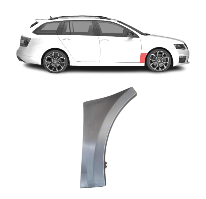 Skoda Octavia (13-) Priekinio sparno apatinė dalis (dešinė), 