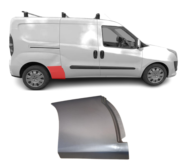 Fiat Doblo (10-) Dalis prieš galinį ratą (ilgo, dešinė), 