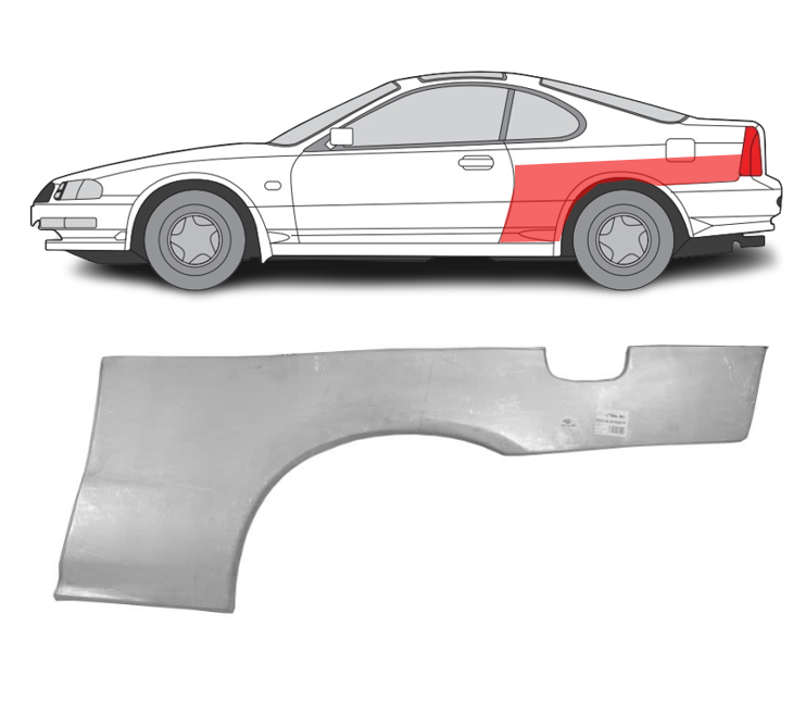 Honda Prelude (92-) Galinė arka (kairė), Galinės arkos, 382483-5, 5901532095951, Honda Prelude galinė arka, Galinės arkos