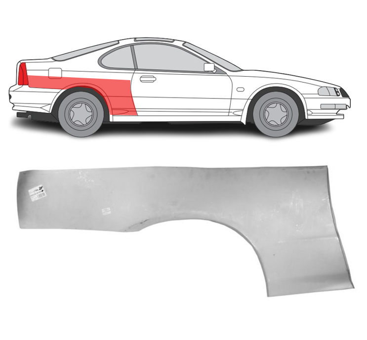 Honda Prelude (92-) Galinė arka (dešinė), Galinės arkos, Honda Prelude galinė arka, 382484-5, 5901532095968, Galinės arkos