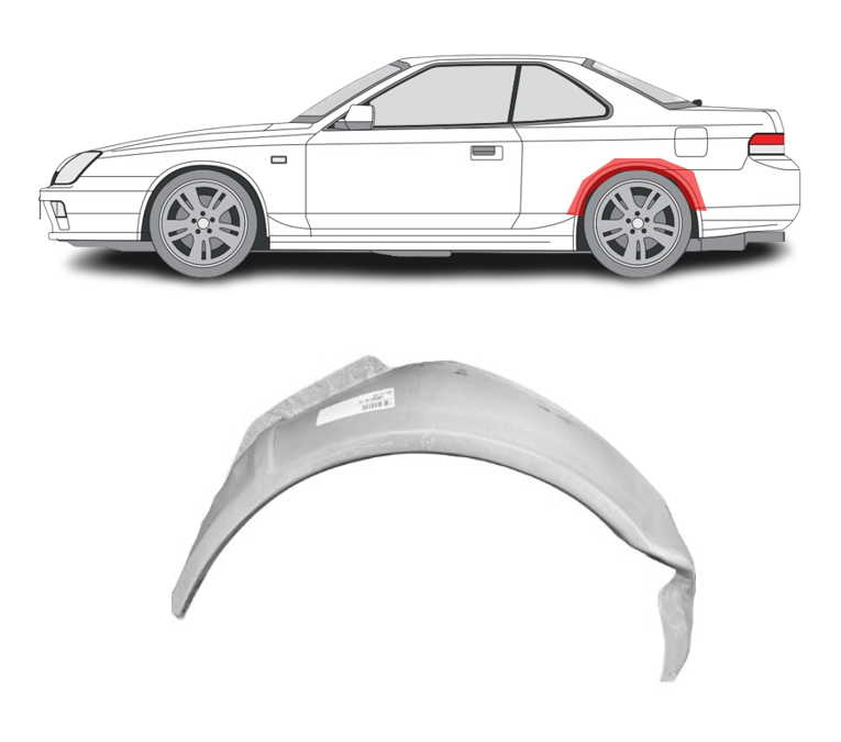 Honda Prelude (97-) Galinė vidinė arka (kairė), 382083-6, 5901532311358, Honda Prelude 1997 inner wheelarch, Honda Prelude 1997 vidinė arka, Honda Prelude 1997 vidinės arkos, Honda Prelude 1997- 2002 Vidinė arka