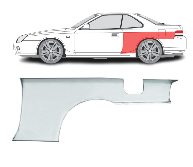 Honda Prelude (97-) Galinis sparnas (kairė), Galinė arka, Galiniai sparnai, 382083, 5901532307498, Honda Prelude galinis sparnas, Galiniai sparnai, Galinė arka