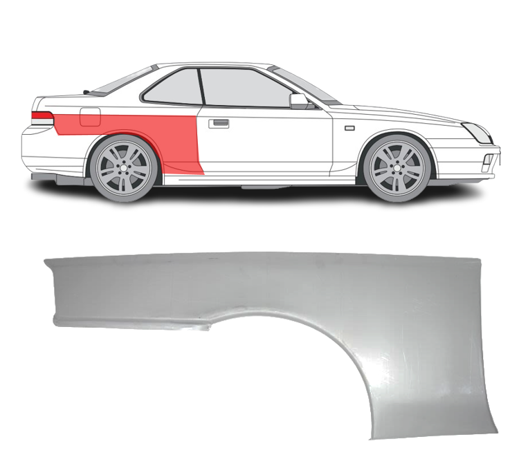 Honda Prelude (97-) Galinis sparnas (dešinė), Galinė arka, Galiniai sparnai, Honda Prelude galinis sparnas, 382084, 5901532095920, Galiniai sparnai, Galinė arka