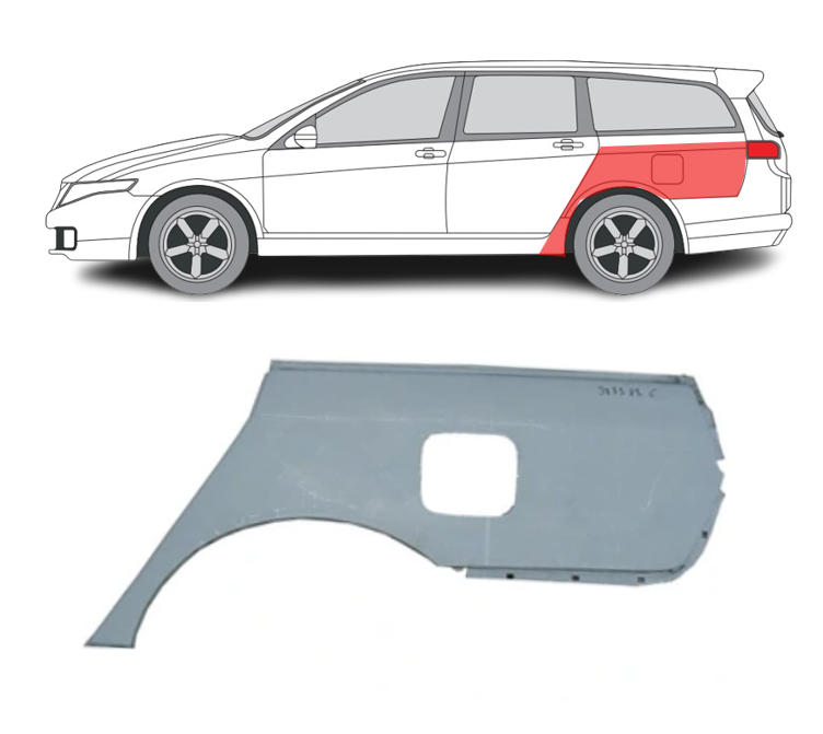 Honda Accord (02-) Galinė arka (KOMBI, kairė), Galinės arkos, Honda Accord galinė arka, 383383-6, Galinės arkos, Honda Accord galinė arka, 383383-6