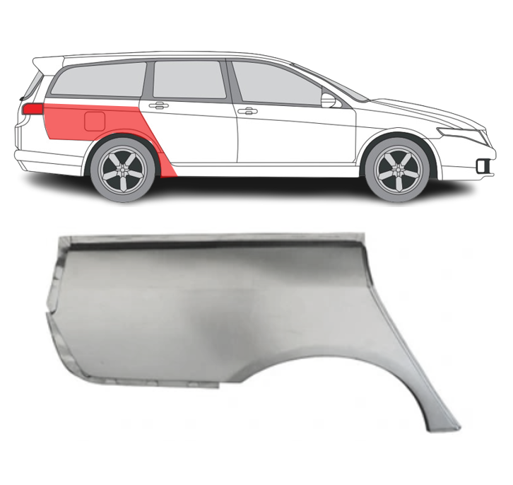 Honda Accord (02-) Galinė arka (KOMBI, dešinė), Galinės arkos, Honda Accord galinė arka, 383384-6, Galinės arkos, Honda Accord galinė arka, 383384-6