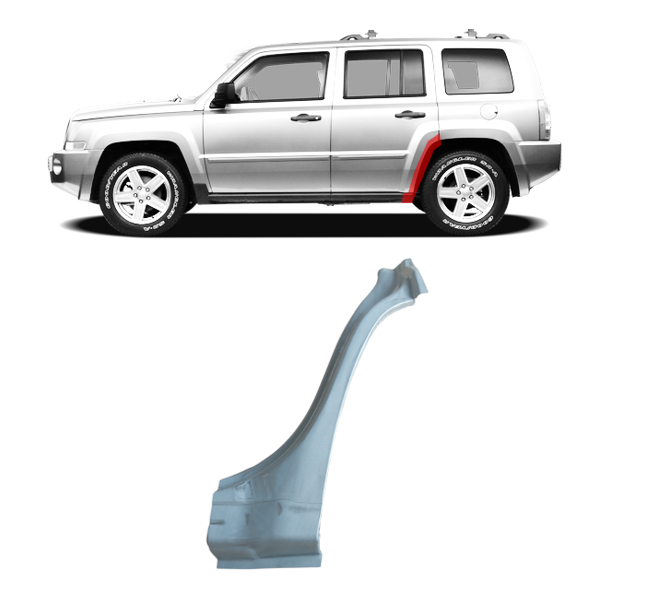 Jeep Patriot (06-) Galinio sparno dalis (5 durų, kairė), Jeep Patriot PK (2006-) Galinio sparno dalis, Jeep Patriot PK (2006-) Galinio sparno dalis