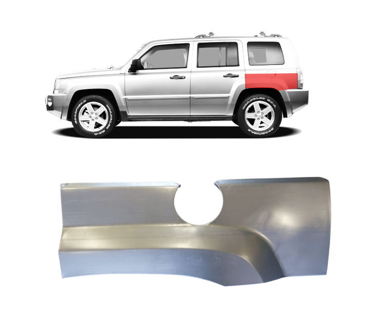 Jeep Patriot (06-) Galinio sparno dalis (5 durų, kairė), Jeep Patriot PK (2006-) Galinio sparno dalis, Jeep Patriot PK (2006-) Galinio sparno dalis